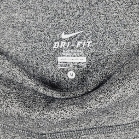 Nike Women's Dark Gray Heather Elastic Waist Athletic Compression Leggings Sz M - Picture 7 of 8